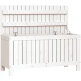furnicato Gartentruhe 108 x 42,5 x 54 cm Weiß