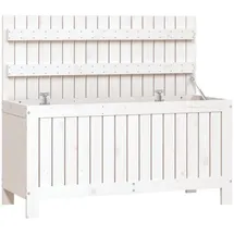 furnicato Gartentruhe 108 x 42,5 x 54 cm Weiß