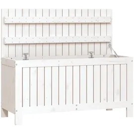 furnicato Gartentruhe 108 x 42,5 x 54 cm Weiß