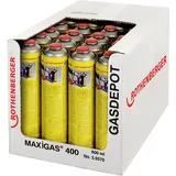 Rothenberger Maxigas 400-Gaskartusche, 600Ml, Gewinde-Anschluss