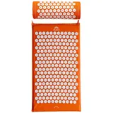 ShaktiMat [Das Original seit 2007] Akupressurmatte und Akupressurkissen zur Entspannung für Rücken, Nacken, Füße, Ethische Handarbeit, GOTS-zertifizierte Bio-Baumwolle, Orange