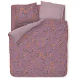 Pip Studio Bettwäsche Flores Bailando Lila, Perkal, 2 teilig, Blüten, Blumen, Zweige lila