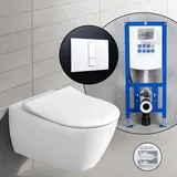 Villeroy & Boch Subway 2.0 Komplett-SET Wand-WC mit neeos Vorwandelement,, 5614R201+16791WH#SET,