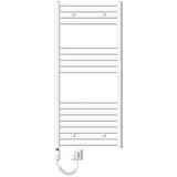 luxebath Badheizkörper Elektrisch 600x1200 mm mit Heizstab 900 W Weiß Gebogen