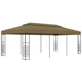 vidaXL Gartenpavillon 6 x 3 m Taupe