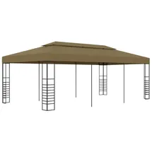 vidaXL Gartenpavillon 6 x 3 m Taupe