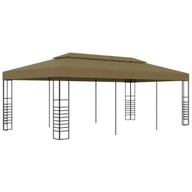 vidaXL Gartenpavillon 6 x 3 m Taupe