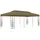 vidaXL Gartenpavillon 6 x 3 m Taupe