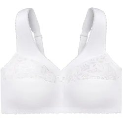 GLAMORISE MagicLift Baumwoll-Stütz-BH - Weiß Unterwäsche   Damen 