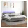 vidaXL Boxspringbett mit Matratze & LED Dunkelgrau 180x200 cm Stoff