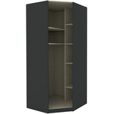 hom'in Hom`in Eckschrankkorpus System Unit, Anthrazit, Holzwerkstoff, 6,6 Fächer, 91.1x210x91.1 cm, Schlafzimmer, Kleiderschränke, Eckschränke