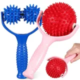 Healvian Massagestab Manuelles NackenmassagegeräT Massageroller FüR Beine Und RüCken RollenmassagegeräT FüR Muskeln HandmassagegeräT FüR Den RüCken FüR Yoga Und Alltag