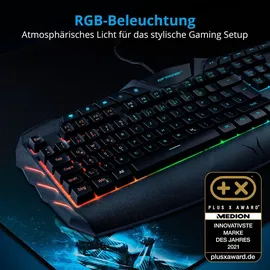 Medion Supporter P11 halbmechanische Gaming Tastatur DE
