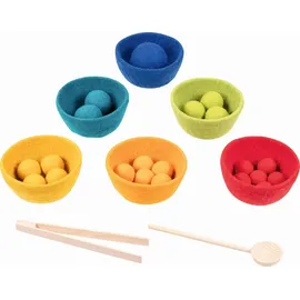 GoKi 58342 - Farbsortierspiel Sorterino, 28-teilig, Filz/Holz, goki evolution