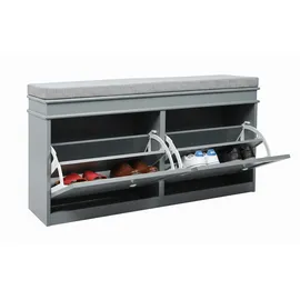 hjh living Estha 11 52,0 x 104,0 x 24,0 cm grau / grau