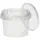 Papstar Starpak Feinkostbecher, PP rund 120 ml Ø 6,9 cm 5,1 cm transparent mit Originalitätsverschluss