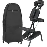 Master Massage Apollo Klappbar Mobil Massagestuhl Therapiestuhl XXL Sitzfläche - Schwarz