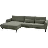 Ecksofa DIE PLANBAR "MP-IN23147 L-Form" Sofas Gr. B/H/T: 305cm x 87cm x 180cm, Ottomane links, ohne Kopfstützen, grün (forest) Kaltschaumpolsterung, softer Sitz & verstellbare Kopfstützen