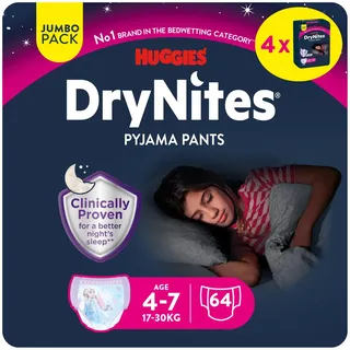 Huggies DryNites Mädchen 4-7 Jahre 64 St.