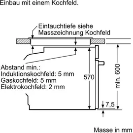 Bosch Herdset Bosch Backofen EcoClean Direct mit Induktionskochfeld PowerBooster autark 60 cm