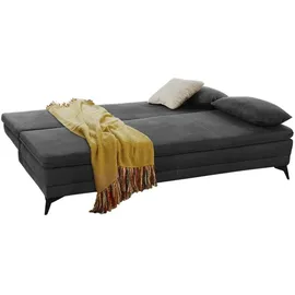 luma-home schönes für dein zuhause Schlafcouch Mikrofaser 2-Sitzer Dunkelgrau