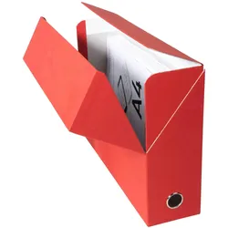 Exacompta 89525E 5x Transferbox Rücken 90mm gerilltes Papier - Rot