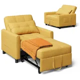 Bealife TV-Sessel Sessel 3 in 1 Klappsessel, Schlafsessel, Liegesessel, 174 cm gelb