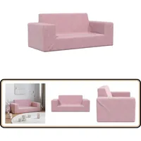 Kindersofa 2-Sitzer Rosa Weich Plüsch - Vidaxl