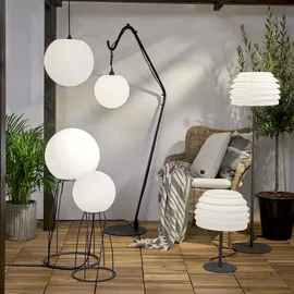 Star Trading Stehleuchte Kunststoff/Metall 95 cm E27 1 Stück Schwarz/Weiß