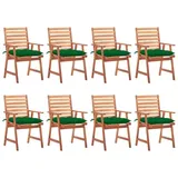 vidaXL Gartenstuhl 62 x 62 x 92 cm grün 8 St.