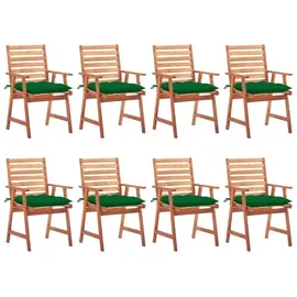 vidaXL Gartenstuhl 62 x 62 x 92 cm grün 8 St.