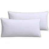 RIBECO »Kalle«, Füllung: Gänsefedern & -Daunen, Bezug: 100% Baumwolle, (Spar-Set, 2 St., 2-tlg.), pflegeleicht! weiß B:40cm L:80cm,