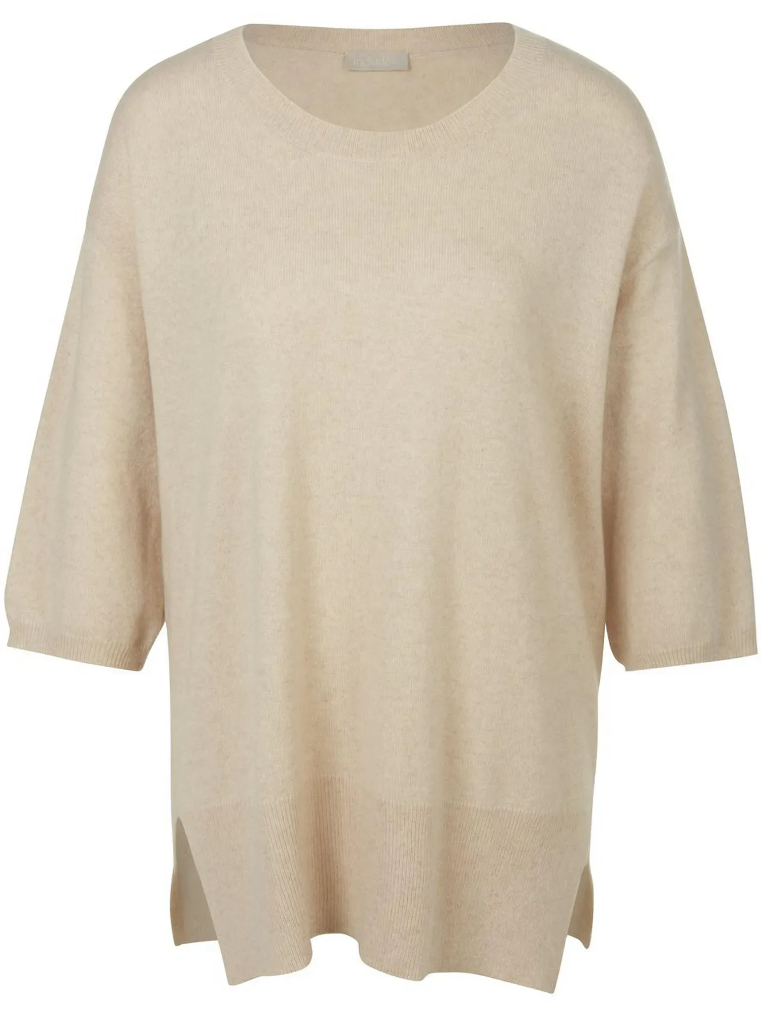 Rundhals-Pullover  include beige