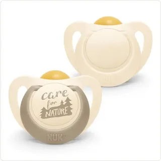 NUK Schnuller NUK for Nature Baby-Nachhaltige Gummischnuller Latex beige 0-6