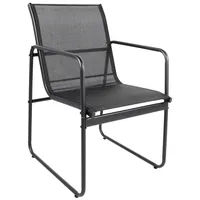 Mojawo Gartenstuhl 61 x 52,5 x 82 cm schwarz