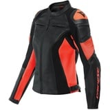 Dainese Racing 4 Damen Lederjacke, rot 34