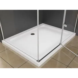 BuyLando.Shop Buylando Anna 90x75x195 cm Eck Duschkabine Seiteneinstieg inkl. Duschtasse