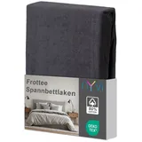 nyvi Spannbettlaken Frottee 90 x 200 - 100 x 200 cm grau