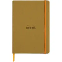 Rhodia Notizbuch A5 80 Blatt elfenbein 90g, liniert, Gold