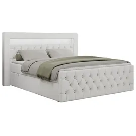 MKS Meble Boxspringbett 200 x 200 cm H4 Weiß