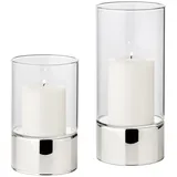 Edzard Windlicht Granada Glas Silber