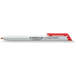 STAEDTLER Lumocolor 768, Rot, Pinselspitze, Rot, Weiß, Medium, 3 mm, Glas, Hartplatte, Leder, Metall, Papier, Kunststoff, Stein