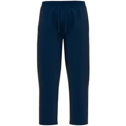 GÖTZBURG Herren Pyjamahose - lang, Nachtwäsche, Hose, Baumwolle, Bund, einfarbig Dunkelblau S