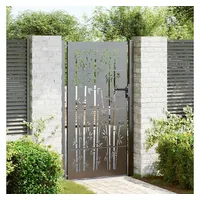 vidaXL Gartentor 110 x 180 cm Schwarz/Stahl