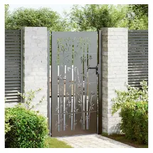 vidaXL Gartentor 110 x 180 cm Schwarz/Stahl