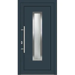 Aluminium-Kunststoff Haustür "VICTORIA" 74 mm Maßanfertigung Anthrazit RAL 7016 innen öffnend DIN links