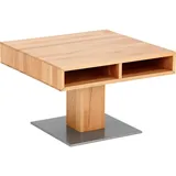 Anrei Couchtisch, Braun, Buche, Holz, Buche, Kernbuche, massiv, quadratisch, eckig, Bodenplatte, 69x47x69 cm, Made in Austria, höhenverstellbar, Wohnzimmer, Wohnzimmertische, Couchtische, Couchtische höhenverstellbar