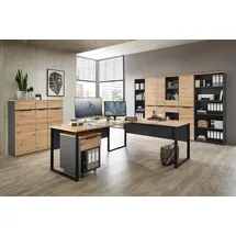 Innostyle Komplettbüro MEMPHIS XI 9-teilig Front Artisan Eiche Korpus Graphit