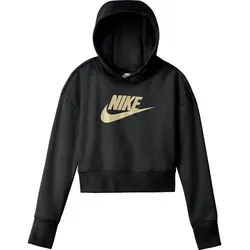 NIKE Kinder CLUB FT CROP HOODIE HBR, BLACK, S