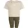 adidas Train Essentials 3-STIPES T-shirt Set Crystal linen-white (AE5Z) 128